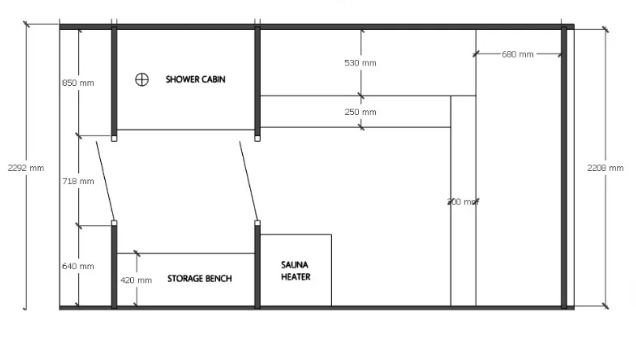 Fjordkube Moderno plus -  Dusj