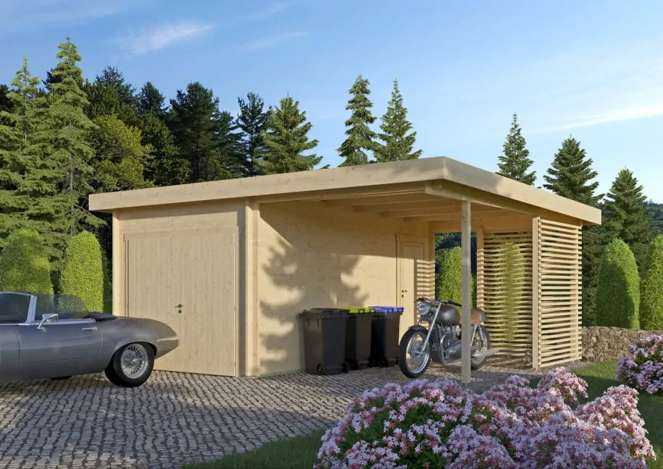 Garasje Brian – integrert carport