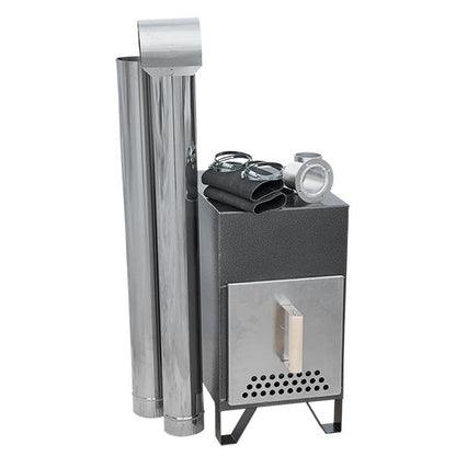 Fjordstamp vedspis i aluminium 27 kW