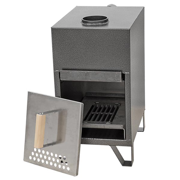 Fjordstamp vedspis i aluminium 27 kW