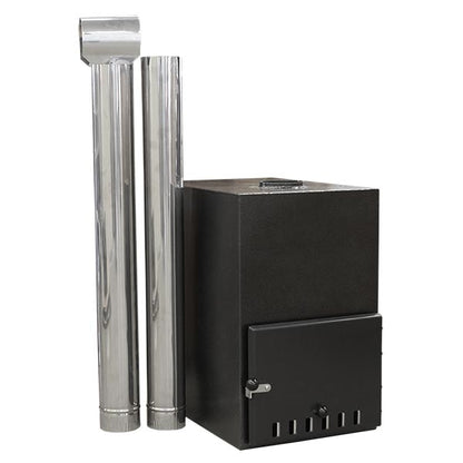 Fjordstamp vedspis i aluminium 35 kW